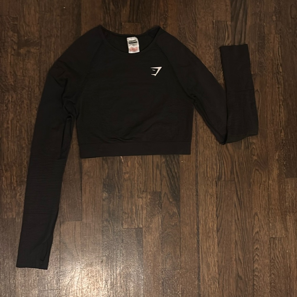 GYMSHARK vital seamless cropped long sleeve with thumb holes